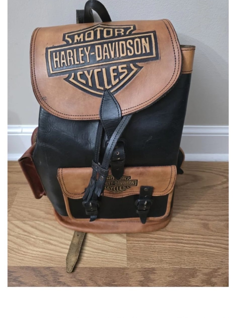 100% Leather. Harley Davidson Backpack. Harley Tote Bag. Brand New!!!